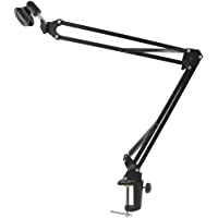 Foxnovo - micrófono de Estudio Duradero con Brazo de Suspensión en Forma de Tijera (Negro)- para radiocomunicación